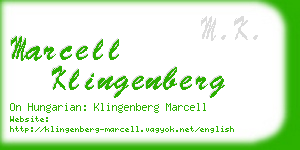 marcell klingenberg business card